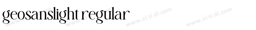geosanslight regular字体转换